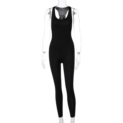 Dam Jumpsuit Tätt Passande Polyester Spandex med Speciell Design 1