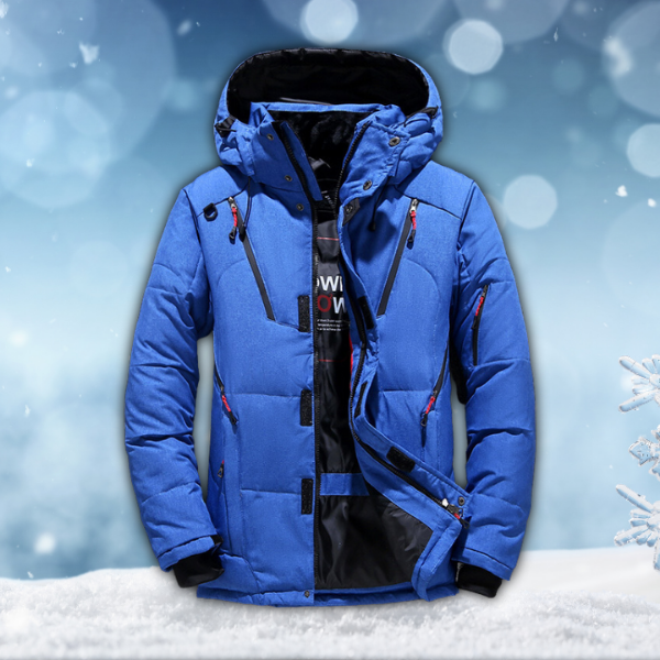 Herr Vinter Parka Vattentät Polyester med Justerbar Huva 2