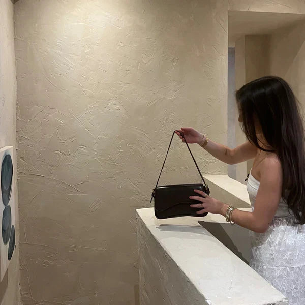 Damhandväska Trendig Läder Rymlig Design-2