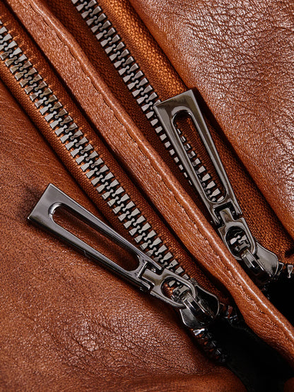 Dam Axelväska Klassisk Strukturerad Läder-4