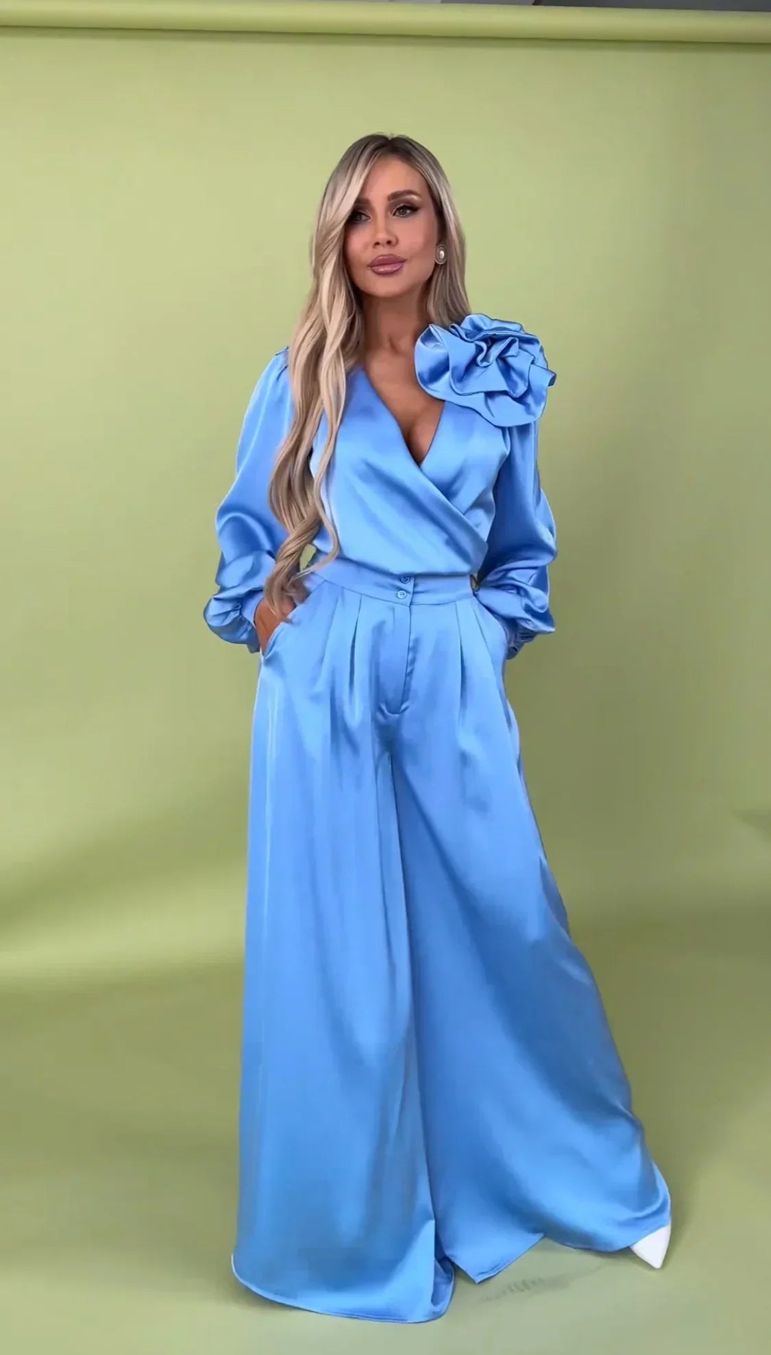 Variant image for Dam Jumpsuit Elegant Blommig Design Polyester Elastan-1