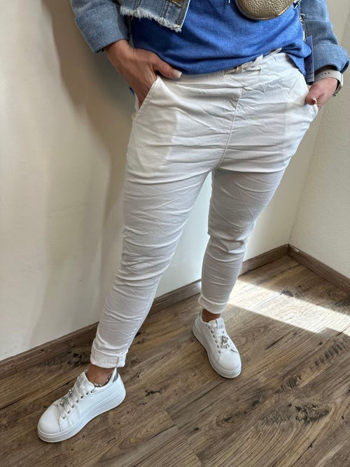 Dam Joggingbyxor med Glitterband Mjuk Bomull-1