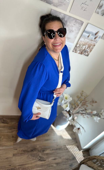 Dam Långklänning med Midjebälte För Fest, Elegant Polyester 11