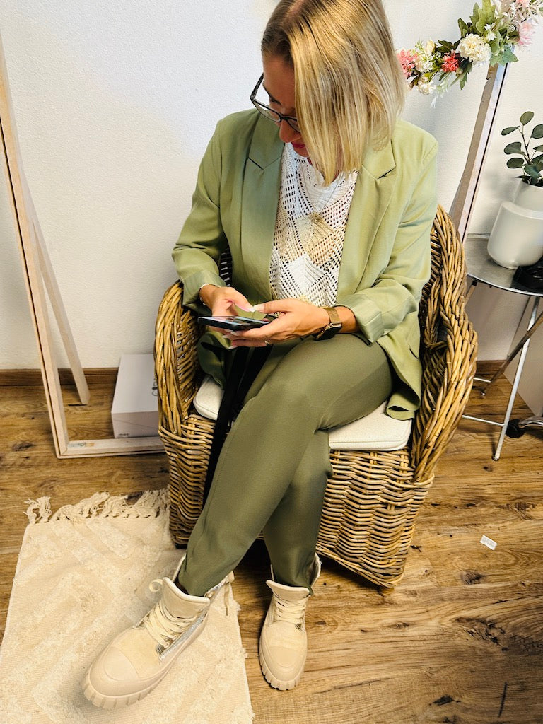 Dam Blazer Oversized Mjuk Polyester-3