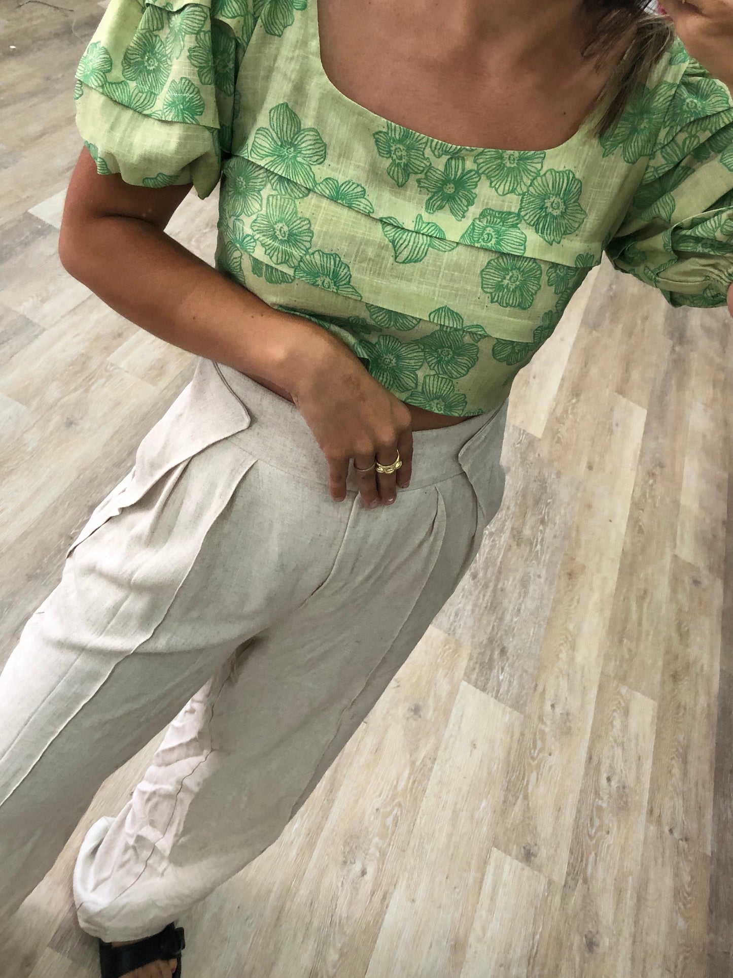 Variant image for Dam Topp Festtoppar Ballongärmar Bomull-1