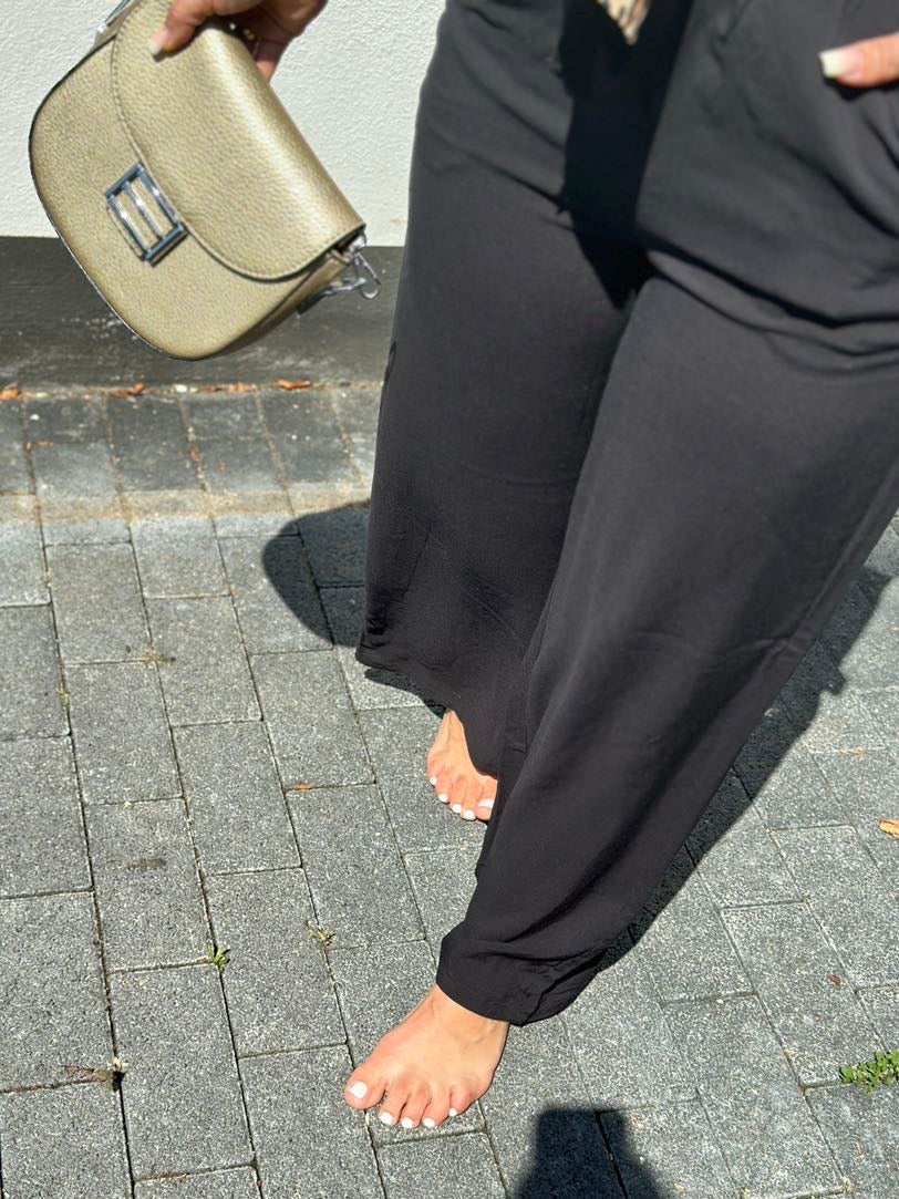 Lösa Tygbyxor för Dam i Ecovero Viskos med Justerbart Bälte – Elegant och Bekväm Stil 5