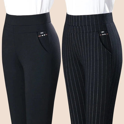 Stretchbyxor Dam Hög Midja Elastisk Material för Komfort och Stil-2