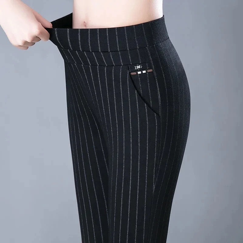 Stretchbyxor Dam Hög Midja Elastisk Material för Komfort och Stil-5