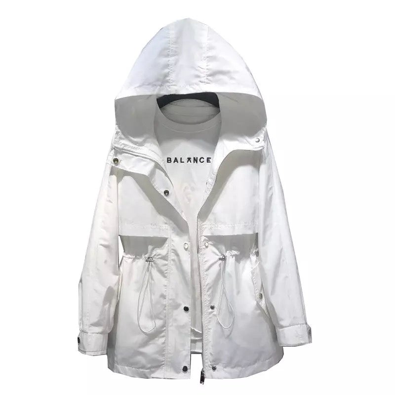 Dam Övergångsjacka Vattenavvisande Bomull Trendig-3