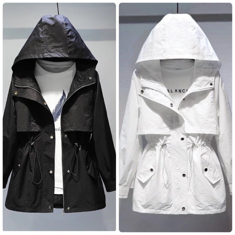 Dam Övergångsjacka Vattenavvisande Bomull Trendig-5