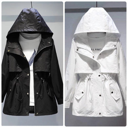 Dam Övergångsjacka Vattenavvisande Bomull Trendig-5