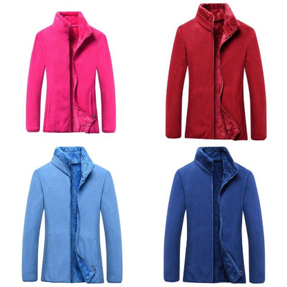 Dam Fleecejacka Mysig Teddy Fleece Design för Värme och Komfort-4