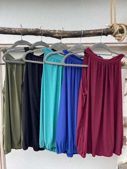 Dam Festtopp Monokrom Stil Mjuk Textil-3