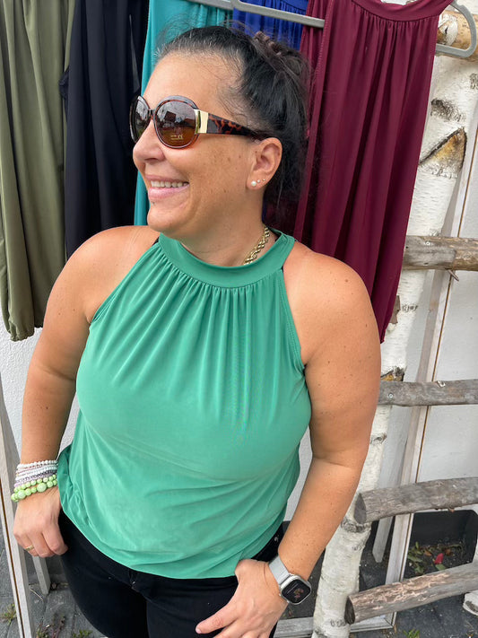 Dam Festtopp Monokrom Stil Mjuk Textil-1