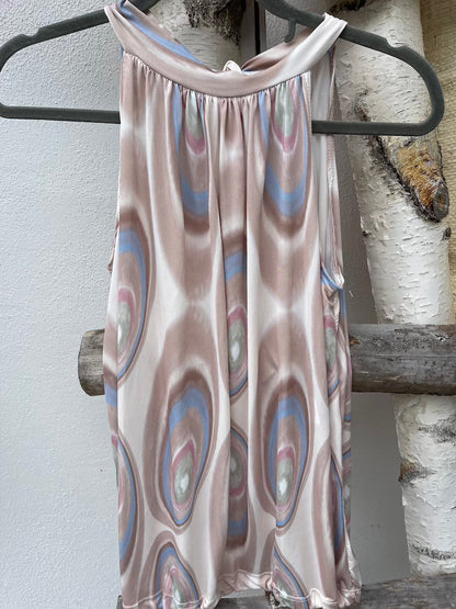 Festtoppar Dam i Mjuk Polyester med Unika Tryck – Trendig Topp för Vardag och Fest, Passar XS till XL 13