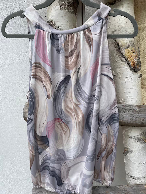 Festtoppar Dam i Mjuk Polyester med Unika Tryck – Trendig Topp för Vardag och Fest, Passar XS till XL 16