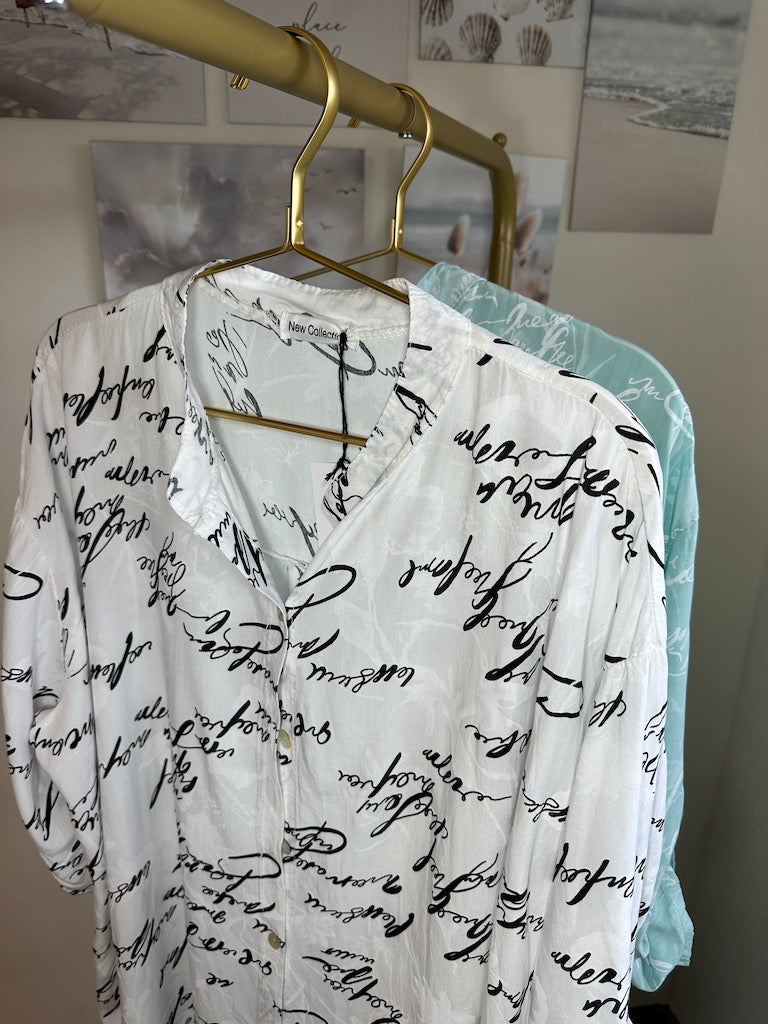 Dam Lång Blus Wolff Print 100% Polyester-5