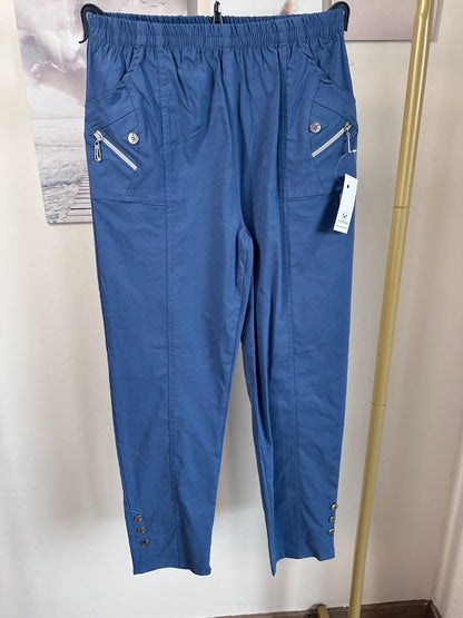 Dam Byxor Med Resår I Midjan Snygga Stretchiga Detaljer Hög Midja-5