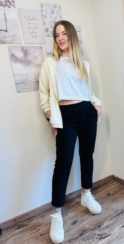 Snygga Byxor Dam Med Strykväv Mjuk Design För Vardags- Och Festbruk 2