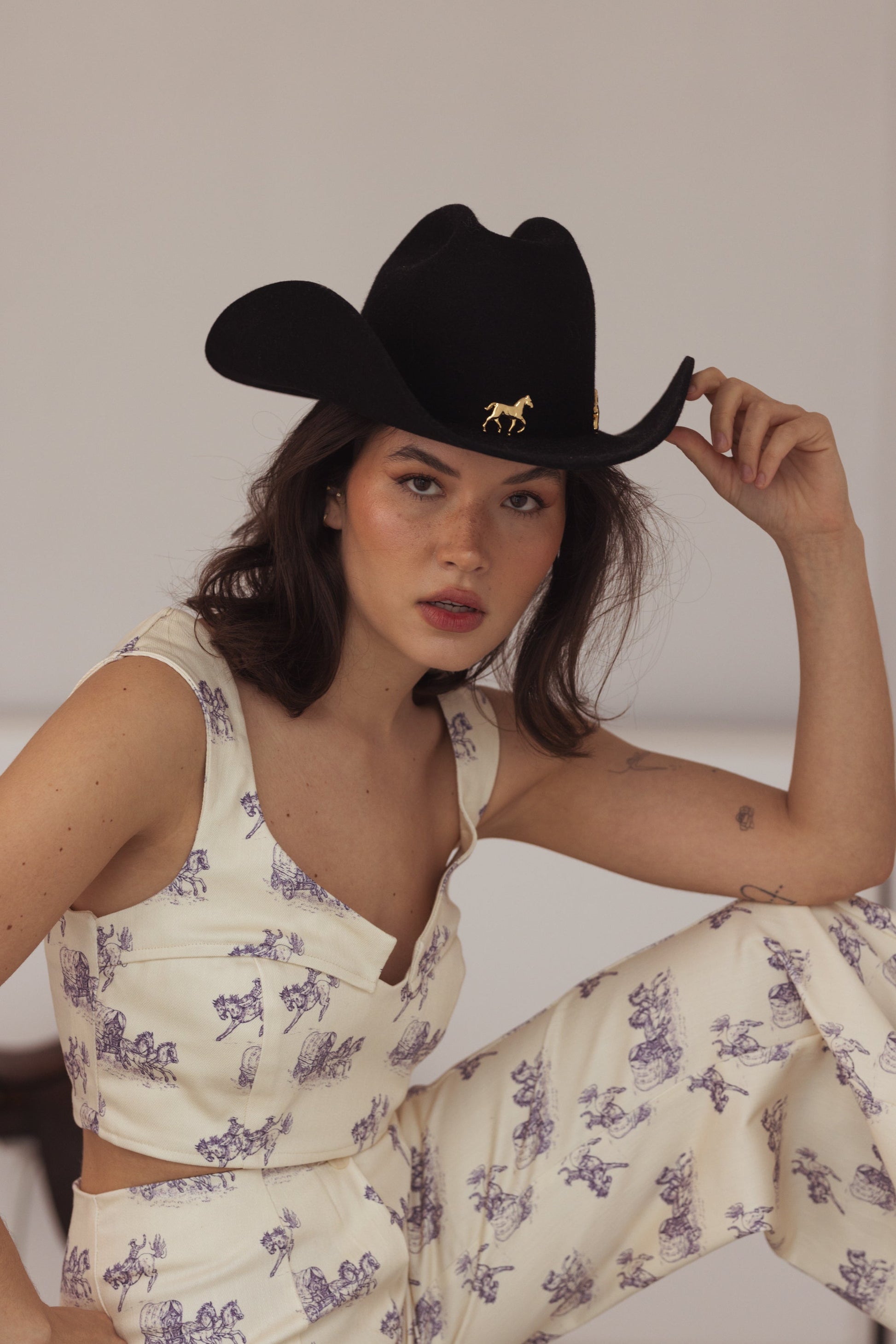 Variant image for Festtoppar Dam Crop Top 100% Bomull Med Bred Remmar-1