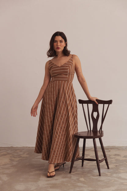 Fina Dam Klänningar A-silhuett Spaghettiband Polyester Mix-2