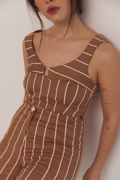 Dam Crop Top Fräsch Polyester Med Breda Remmar-3