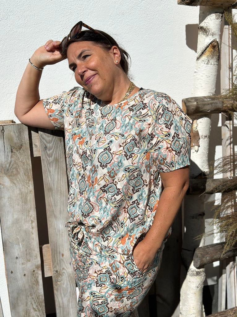 Snygga Byxor Dam Paisleymönster Lenzing Ecovero Viskos-2