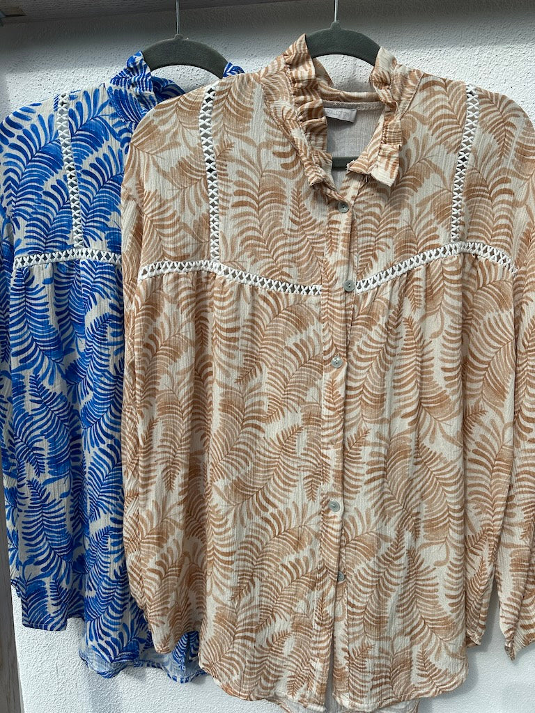 Dam Blus Boho Stil Lätt Material Avslappnad Passform-6
