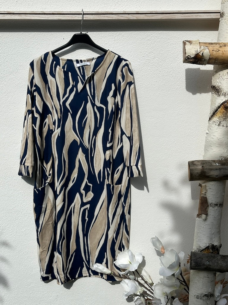 Variant image for Fina Dam Klänningar med Tryck i Tjock Polyester för Vardag och Fest-1