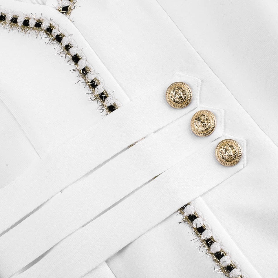 Kvinnors Transparent Bandageklänning Dekorerad Viskos Polyester 4