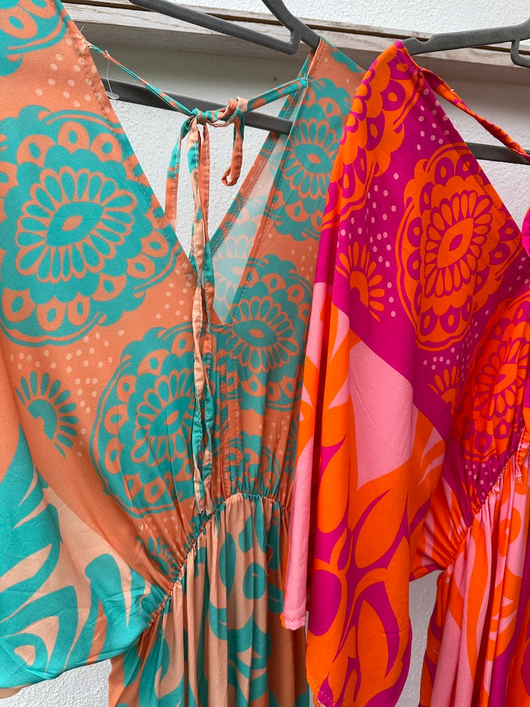 Sommarklänning Dam V-ringning i Viskos – Elegant och Bekväm för Fest och Avslappnade Tillfällen, Storlek XS-L 7