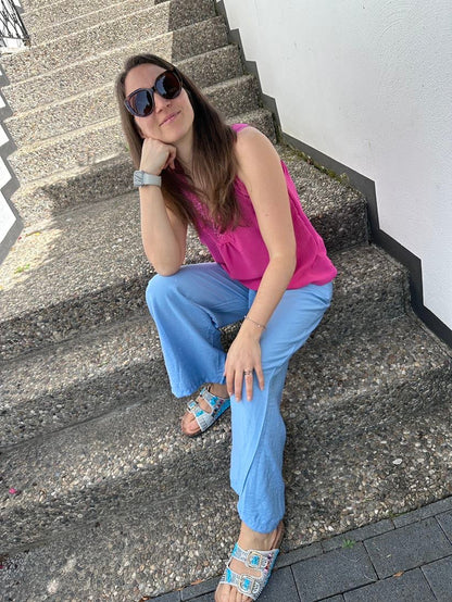 A-linjeformad Festtopp Dam med Spetsdetalj i 100% Polyester – Perfekt för Fest och Vardag 3