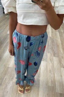 Dam Fritidsbyxor Elastisk Midja Viskos/Linne 3