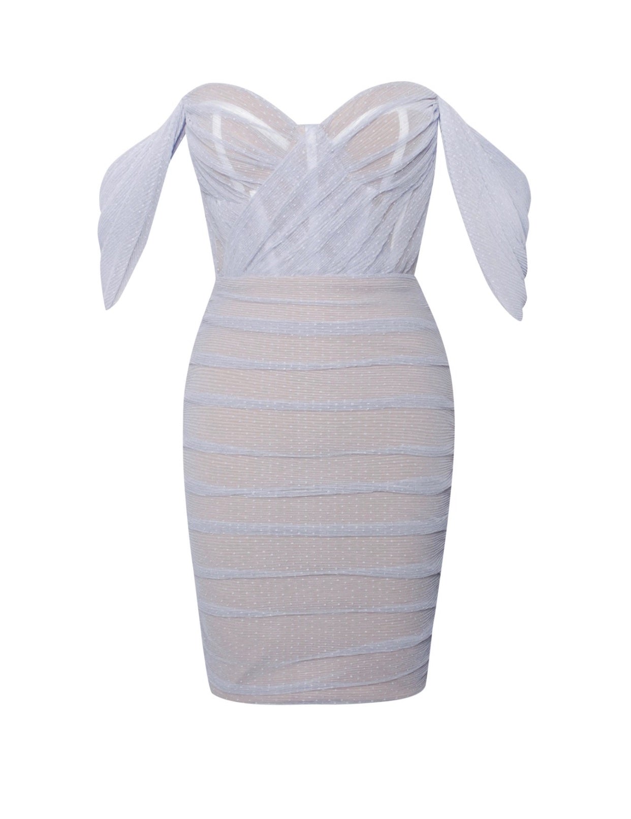 Dam Midiklänning Axelbandslös Bandagematerial 9