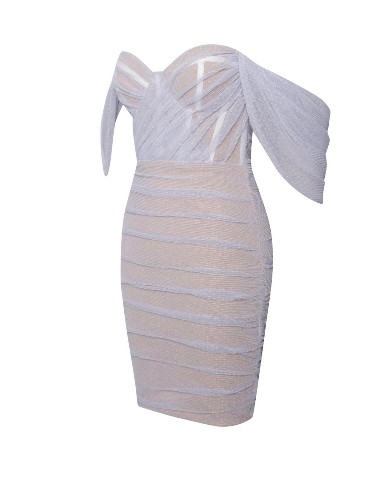 Dam Midiklänning Axelbandslös Bandagematerial 5