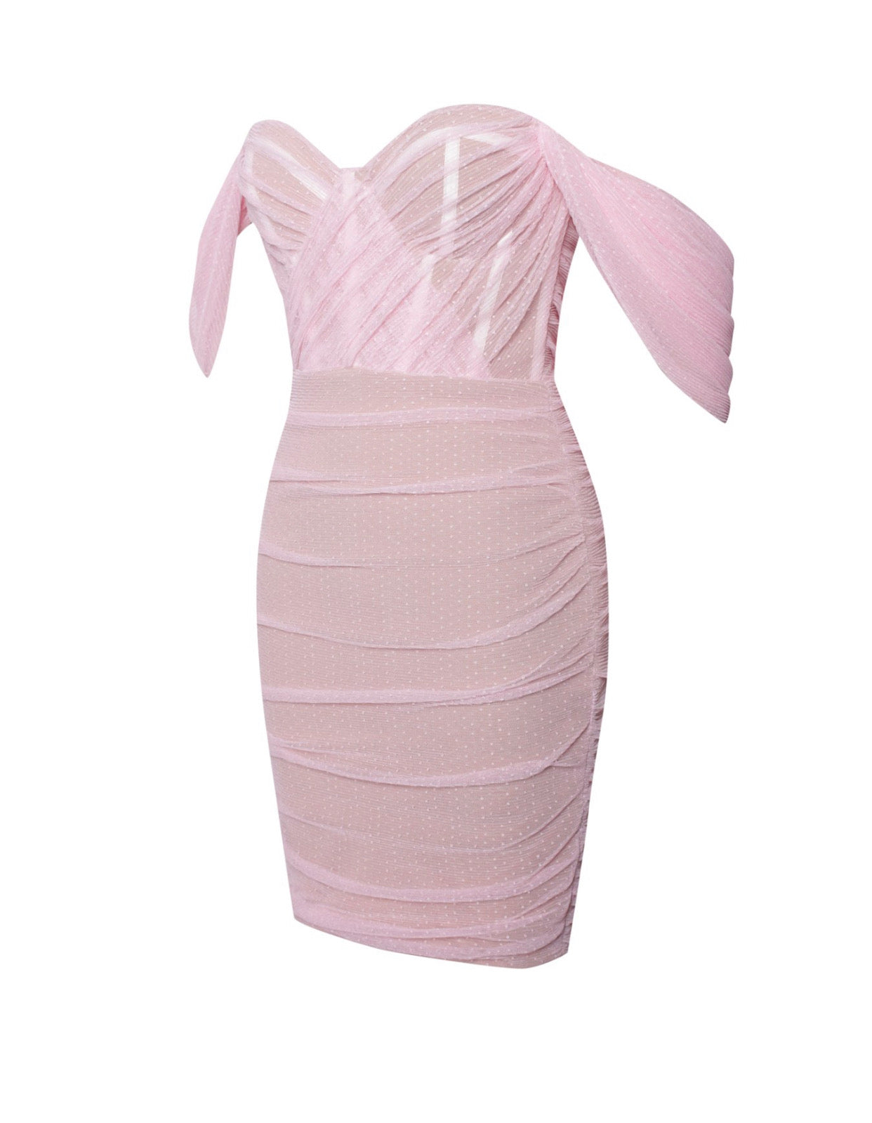 Dam Midiklänning Axelbandslös Bandagematerial 3