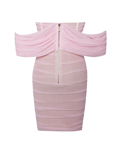 Dam Midiklänning Axelbandslös Bandagematerial 4