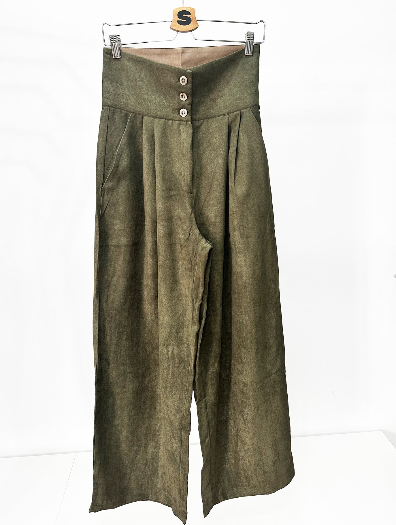 Snygga Byxor Dam Avslappnad Mocka-1