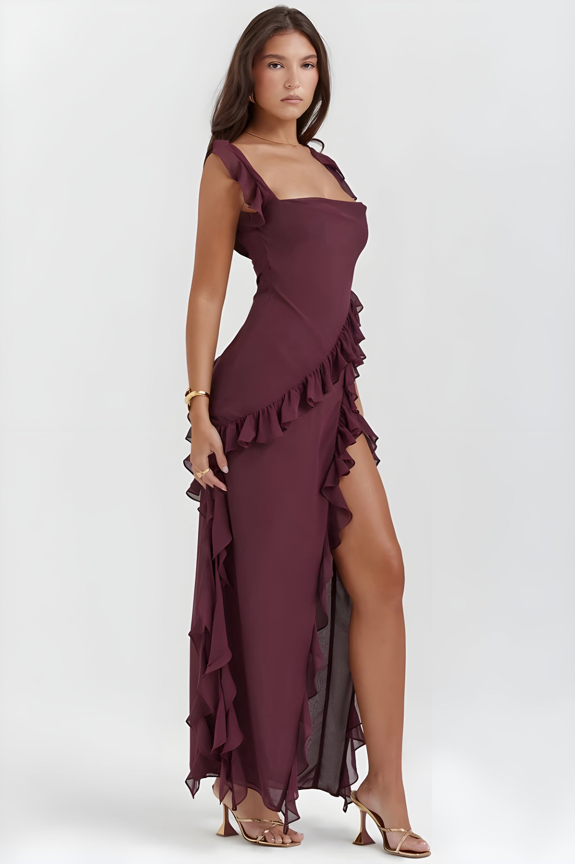 Kvinnors Kvällskåpa Elegant Satin Spets 4