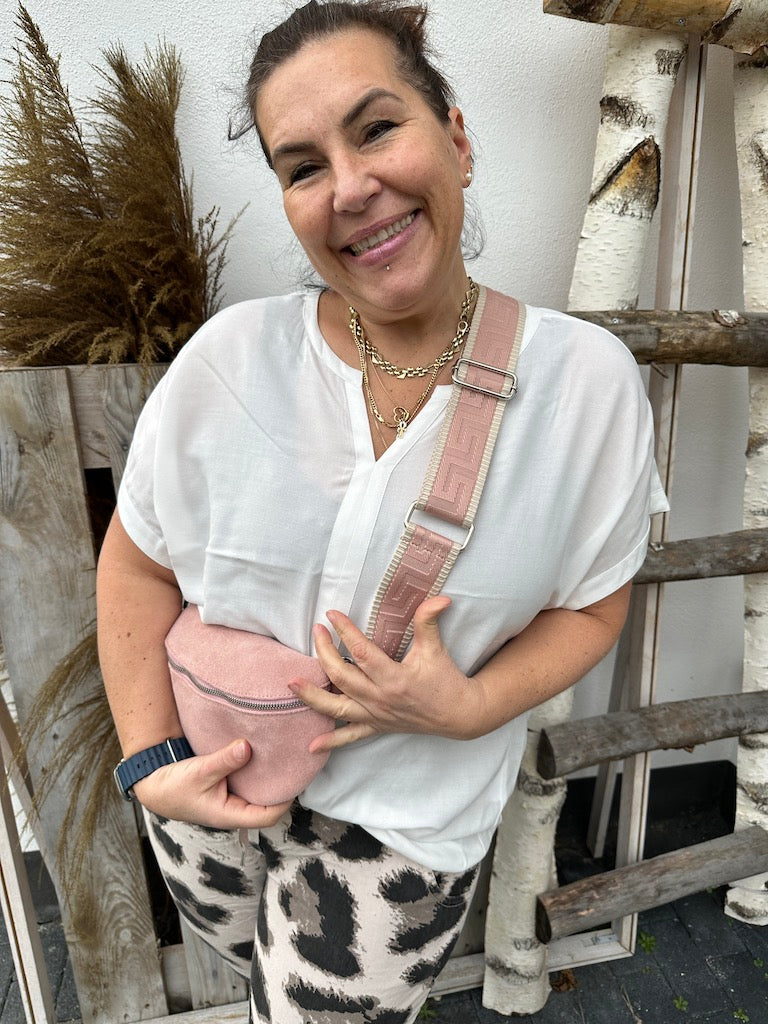 Dam Blus V-hals Lös Passform 100% Viskos-2