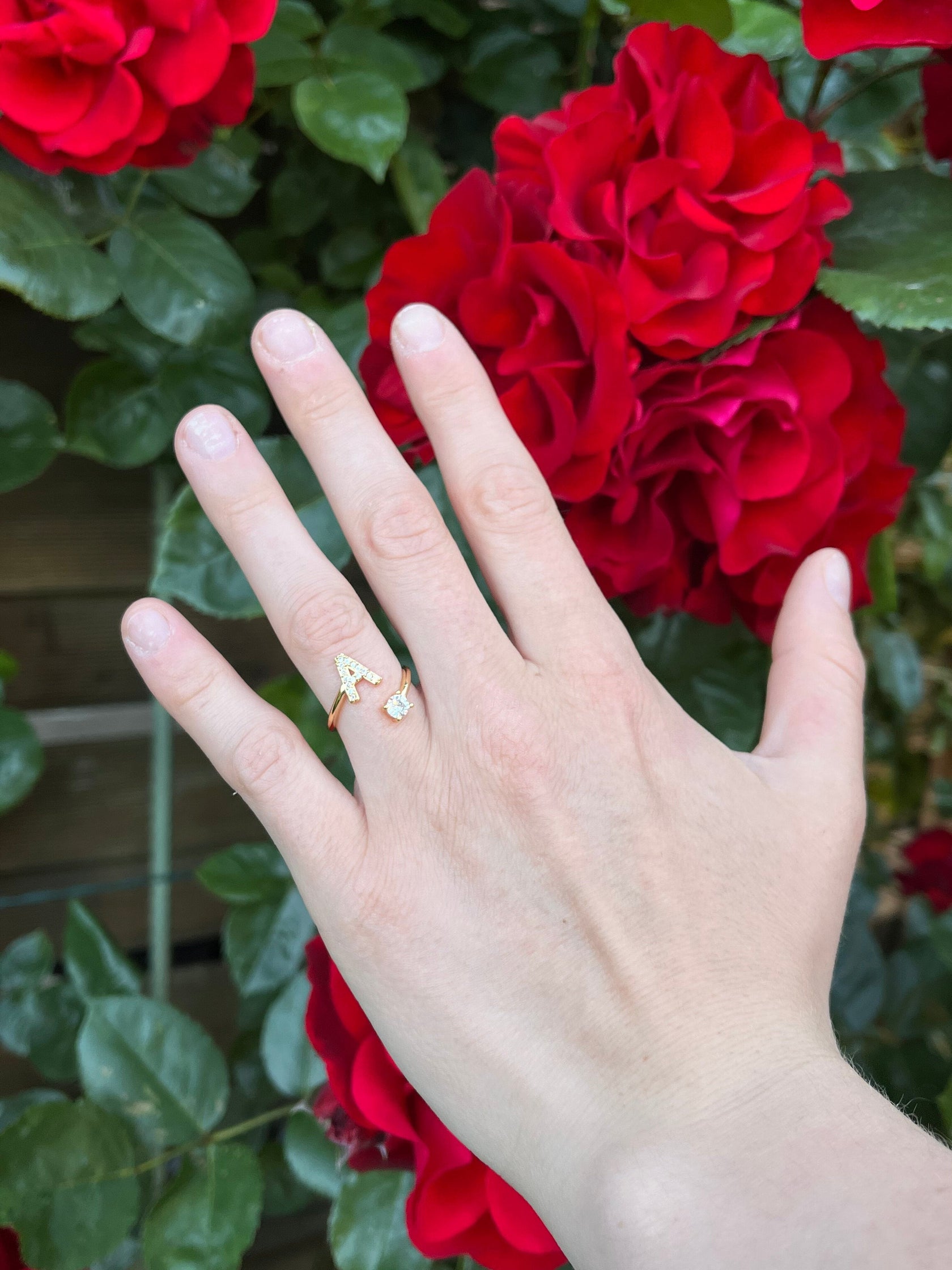Anpassningsbar Ring med Bokstäver i Metall för Män och Kvinnor-3