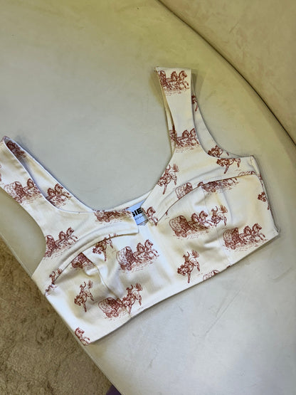 Dam Crop Top Feminin Design 100% Bomull-3