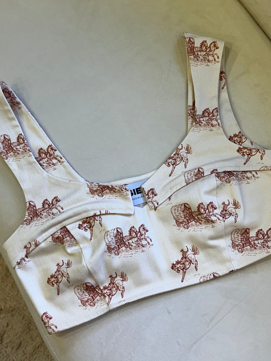 Dam Crop Top Feminin Design 100% Bomull-1