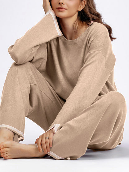 Kvinnors Lounge Set Casual Knit Akryl Spandex 3