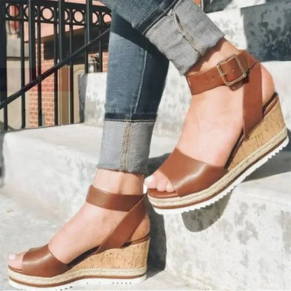 Sandaler Dam med Wedge Plattform – Veganvänligt Material, Bekväm Passform, 3 cm Plattform, Stilren Design 3