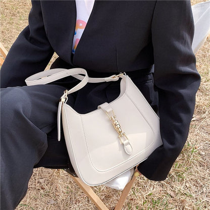 Handväska Dam Baguettväska Veganskt Läder Klassisk Elegant-4