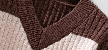 Kvinnors Tröja V-hals Randig Lång Ärmar Mjuk Fiber-5