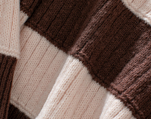 Kvinnors Tröja V-hals Randig Lång Ärmar Mjuk Fiber-6