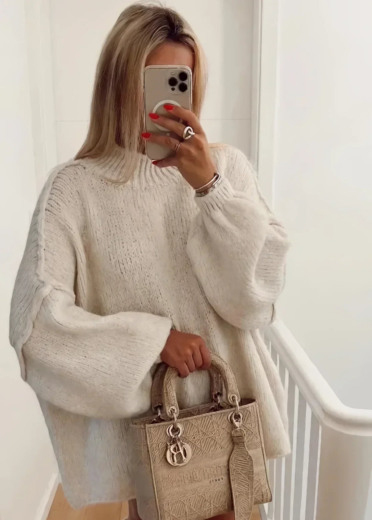 Variant image for Kvinnor Tröja Halv Turtleneck Långärmad Polyester-7