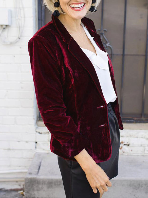 Kvinnors Blazer Elegant Velour-2